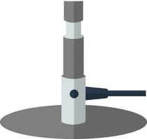 laboratorium bunsen brännare i svart och grå Färg. vektor