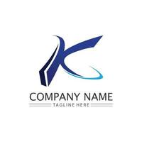 k Logo Design k Brief Schriftart Konzept Business Logo Vektor und Design erste Firma