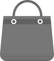 Illustration von Einkaufen Tasche im schwarz Farbe. vektor