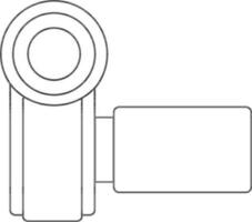 Camcorder im schwarz Linie Kunst Illustration. vektor