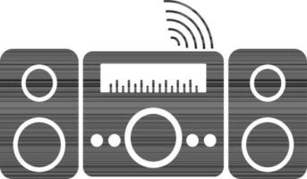 schwarz und Weiß Audio- Klang Lautsprecher. vektor