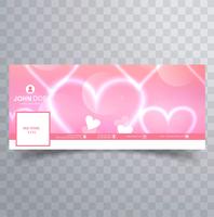 Abstrakte Facebook-Abdeckungsdesignillustration des Valentinstags vektor