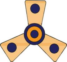 Illustration von drei Waffen von Spinner Spielzeug Symbol. vektor