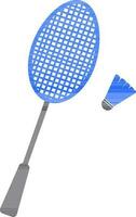 badminton racket med fjäderboll. vektor