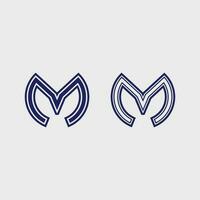 m Brief Logo Design Vektor Identität Symbol Zeichen
