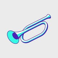 Horn Trompete isometrisch Vektor Symbol Illustration