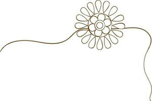 platt illustration av blommig rakhi design. vektor