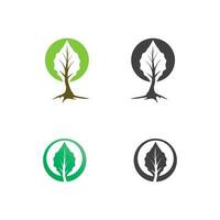 löv och natur träd logotyp för business vektor grön växt ekologi design