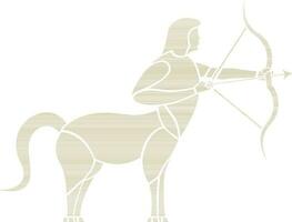 illustration av sagittarius archer i zodiaken tecken. vektor