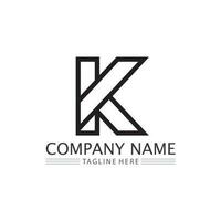 k Logo Design k Brief Schriftart Konzept Business Logo Vektor und Design erste Firma