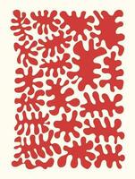 abstrakt botanisch Kunst Hintergrund Vektor. natürlich Hand gezeichnet Muster Design mit rot Koralle, Geäst. einfach zeitgenössisch Stil illustriert Design zum Stoff, drucken, Abdeckung, Banner, Hintergrund. vektor