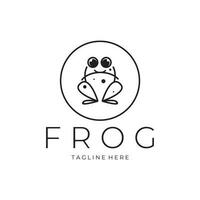 Frosch Logo einfach Vektor Design Vorlage