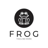 Frosch Logo einfach Vektor Design Vorlage