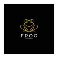 Frosch Logo einfach Vektor Design Vorlage