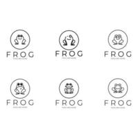 Frosch Logo einfach Vektor Design Vorlage