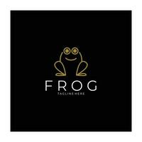 Frosch Logo einfach Vektor Design Vorlage