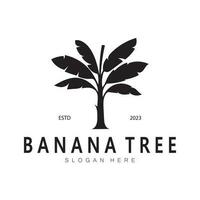 einfach Silhouette Banane Baum Logo. eben Design Vektor