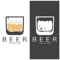 Bier Logo Vorlage mit Jahrgang Kunst Weizen.für Abzeichen, Emblem, Malz, Bier Unternehmen, Bar, Alkoholiker trinken vektor
