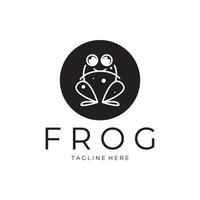 Frosch Logo einfach Vektor Design Vorlage