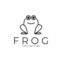 Frosch Logo einfach Vektor Design Vorlage