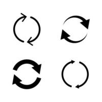 svart cirkel vektor pilar. vektor ikoner