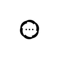 Kollaborativ Design Plaudern Symbol Logo und abstrakt geeignet zu symbolisieren Technologie Geschäft, Konversation Logo, Prämie Logo. Logo Design vektor