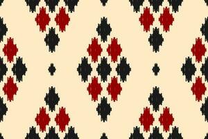 abstrakter ethnischer Ikat-Hintergrund. geometrisches nahtloses Muster im Stammes-. Stoff im indischen Stil. vektor