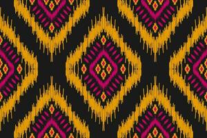abstrakt ethnisch Ikat Hintergrund. ethnisch nahtlos Muster im Stamm. Stoff Mexikaner Stil. vektor