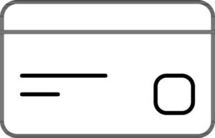 betalning kort ikon i svart linje konst. vektor