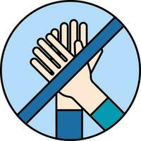 vektor illustration av Nej hög fem hand symbol.