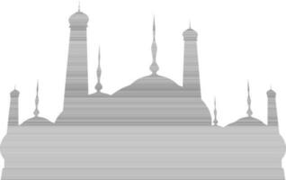 platt illustration av grå moskén. vektor