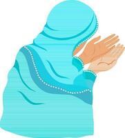 Illustration von beten islamisch Frau. vektor