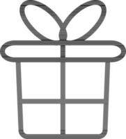 linje konst illustration av gåva låda ikon. vektor
