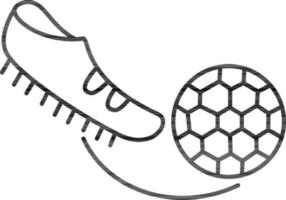 Strichzeichnungen Illustration von ein Fußball Spieler. vektor