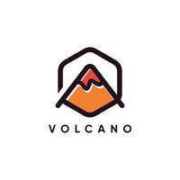 Vulkan Logo Design Vektor mit modern kreativ Stil