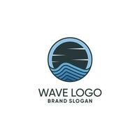 Welle Logo Emblem Design Vektor mit kreativ einzigartig Idee