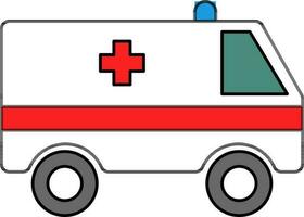 eben Illustration von ein Krankenwagen. vektor