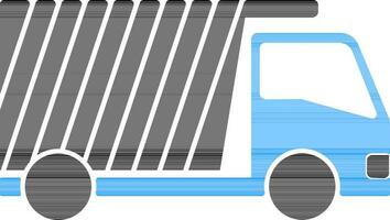 platt illustration av en lastbil tecken eller symbol. vektor