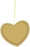 platt illustration av hängande brun hjärta. vektor