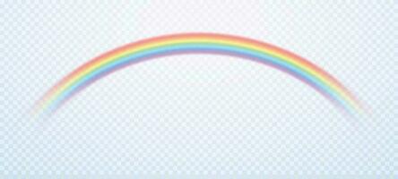 realistisch Regenbogen. bunt Regen Himmel Regenbögen Farben und Fröhlich Symbol isoliert Vektor Illustration