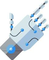 Roboter Hand Symbol im eben Stil. vektor