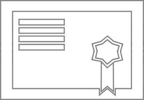 Schlaganfall Stil von Zertifikat Symbol zum Bildung Konzept. vektor