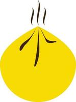 kinesisk klimp ikon i gul Färg. vektor