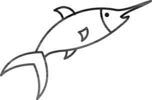 Charakter von ein Nadelfisch auf Weiß Hintergrund. vektor
