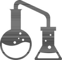 Becherglas mit chemisch Experiment Rohr. vektor