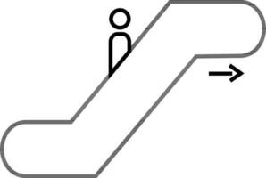 Klettern Mann auf Rolltreppe. vektor