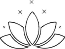 platt ikon av lotus för spa eller yoga symbol. vektor