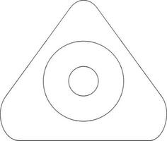 Illustration von ein Dreieck Schneider Kreide. vektor