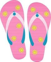 illustration av rosa flip flops eller tofflor. vektor