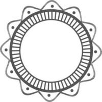 künstlerisch Rahmen Design im Kreis Form. vektor